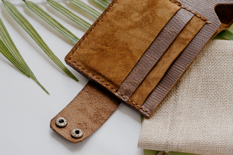 Portofel din piele naturala reciclata "AD1.2" – imagine 2