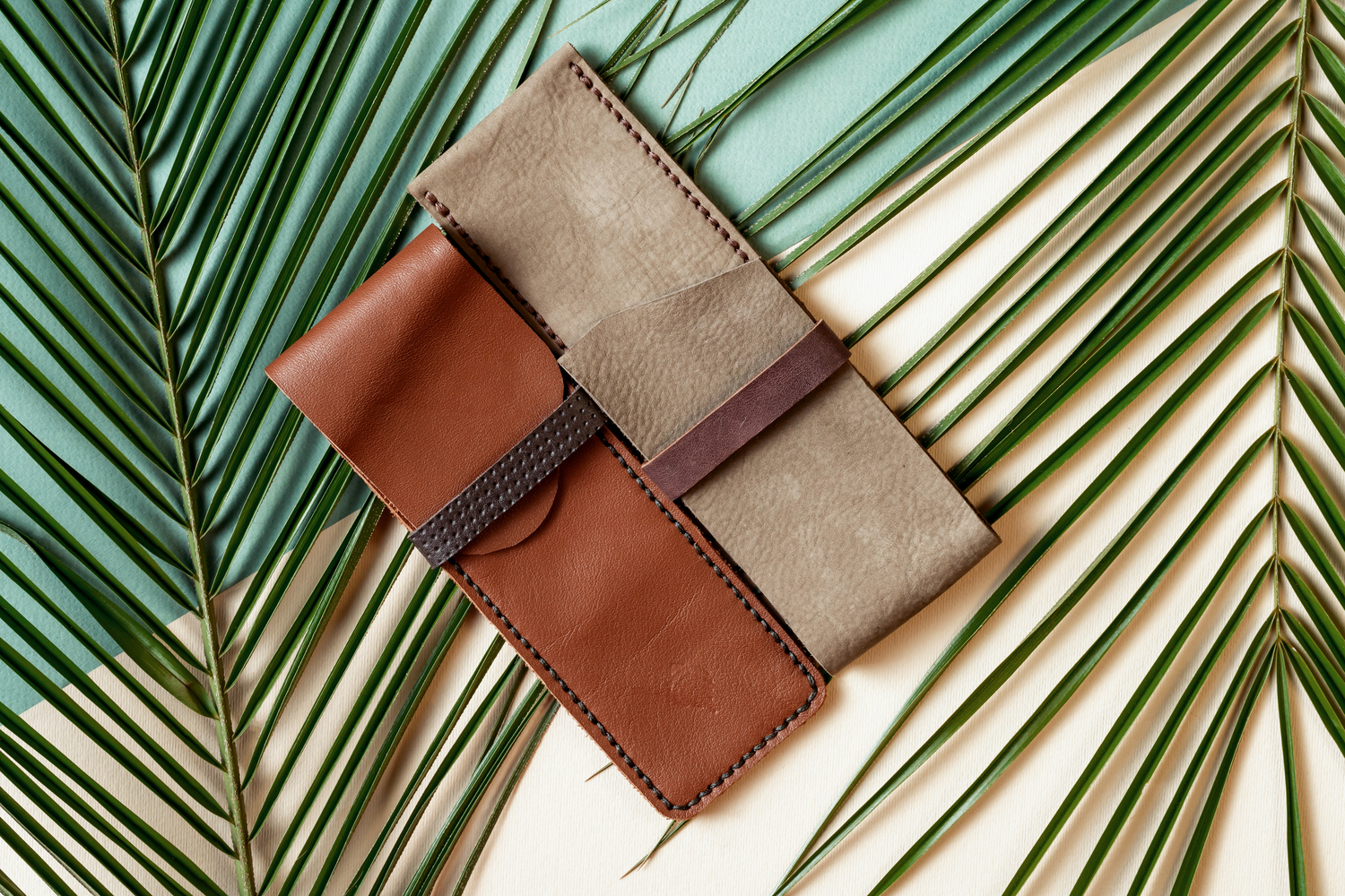 Penar/etui din piele naturala reciclata – imagine 2
